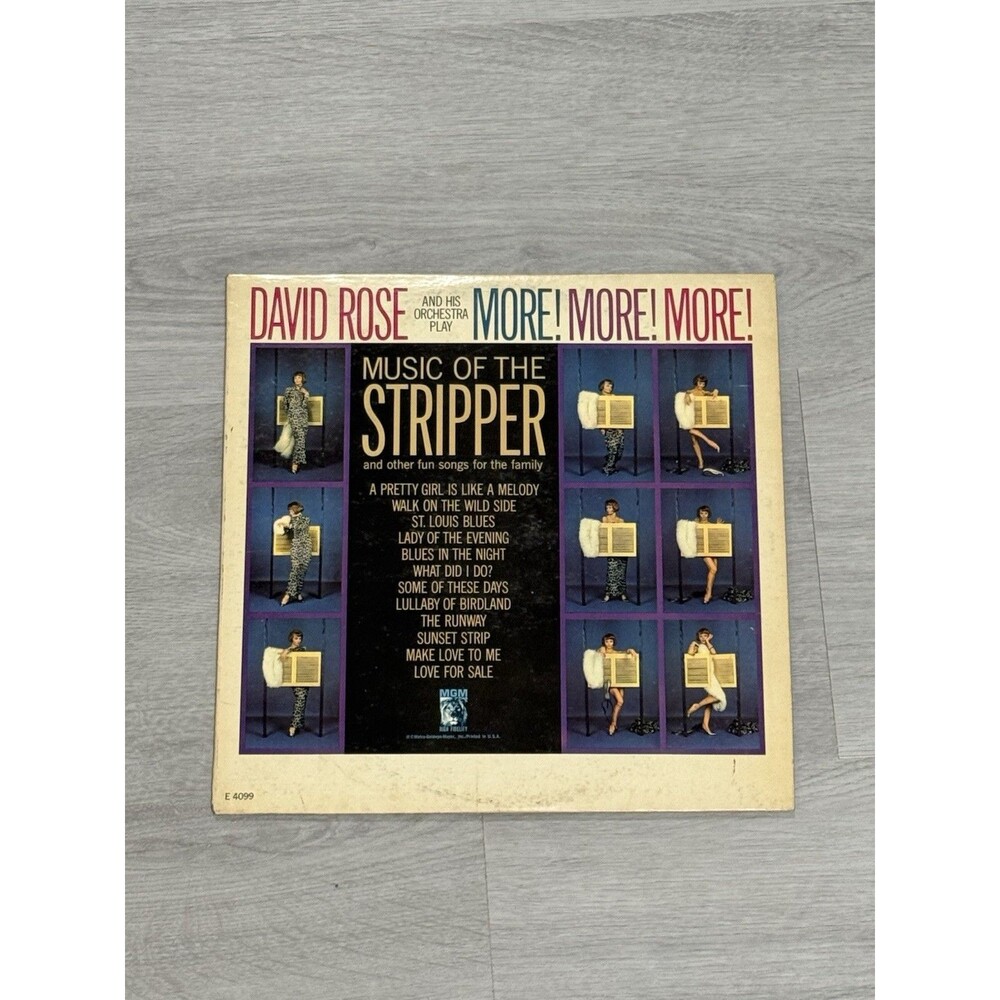 Music of the Stripper David Rose More More! More! Vintage Vinyl LP 1962 MGM 4099